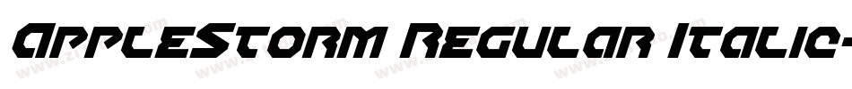 AppleStorm Regular Italic字体转换